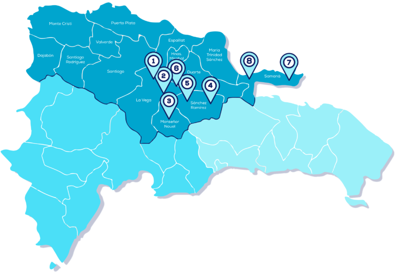 Ubicación de cada subproyecto