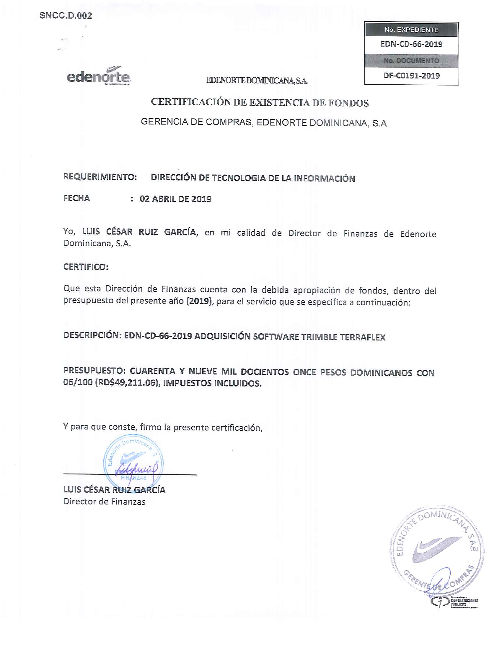 Icon of CERTIFICACIÓN DE EXISTENCIA DE FONDOS