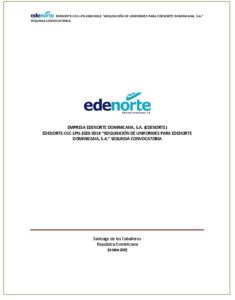 Icon of EDENORTE-CCC-LPN-2020-0018 “ADQUISICIÓN DE UNIFORMES PARA EDENORTE DOMINICANA, S.A.”