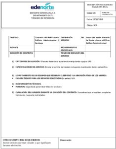Icon of Empresa Distribuidora de Electricidad del Norte                                                     DESCRIPCIÓN DEL SERVICIO: