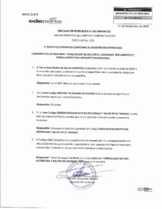 Icon of SNCC D016 Circular De Repuestas EDENORTE-CCC-CP-2020-0031