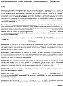 Icon of CONTRATO ADQUISICIÓN DE BATERÍAS, GENERADORES Y AIRES ACONDICIONADOS      ADQ-xxx-2020