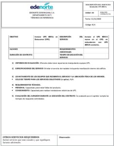 Icon of Empresa Distribuidora de Electricidad del Norte                                                     DESCRIPCIÓN DEL SERVICIO: