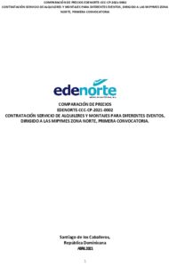 Icon of COMPARACIÓN DE PRECIOS EDENORTE-CCC-CP-2021-0002