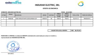 Icon of INDURAR ELECTRIC, SRL
                                                                                                                     OFERTA ECONOMICA