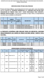 Icon of EDENORTE-DAF-CM-2021-0027 ADQUISICIÓN DE TERMOS PARA CAFÉ Y VASOS DESECHABLES PARA EDENORTE,