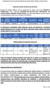 Icon of EDENORTE-DAF-CM-2021-0025 ADQUISICIÓN DE AZÚCAR CREMA, PRIMERA CONVOCATORIA.