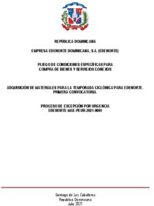 Icon of REPÚBLICA DOMINICANA 
                           
               EMPRESA EDENORTE DOMINICANA, S.A. (EDENORTE)