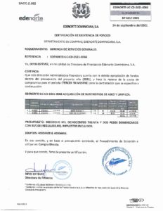 Icon of CERTIFICADO EXISTENCIA DE FONDOS CD-2021-0066