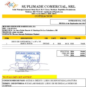 Icon of SUPLIMADE COMERCIAL, SRL
                        Calle Principal Limonal Abajo Km 9, No77, Licey, Santiago, República Dominicana