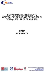 Icon of SERVICIO DE MANTENIMIENTO  
                  CENTRAL TELEFONICA IP OFFICE DEL 01