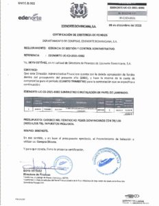 Icon of CERTIFICADO EXISTENCIA DE FONDOS CD-2021-0082