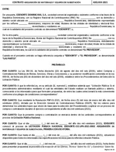 Icon of CONTRATO ADQUISICIÓN DE MATERIALES Y EQUIPOS DE SUBESTACIÓN            ADQ-0XX-2021