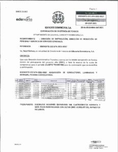 Icon of CERTIFICADO EXISTENCIA DE FONDOS LPN-2021-0017