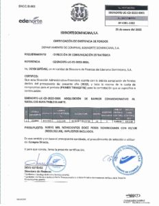 Icon of CERTIFICADO EXIST DE FONDOS CD-2022-0001