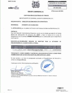 Icon of CERTIFICADO EXISTENCIA DE FONDOS CD-2022-0002