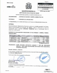 Icon of CERTIFICADO EXISTENCIA DE FONDOS LPN-2022-0014