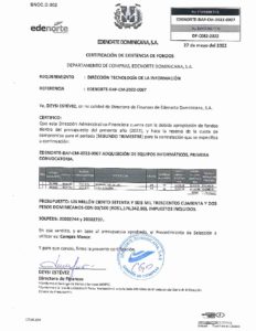 Icon of CERTIFICADO EXISTENCIA DE FONDOS CM-2022-0007.