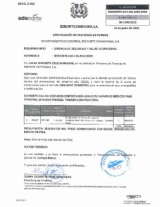 Icon of CERTIFICADO EXISTENCIA DE FONDOS CM-2022-0009