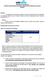 Icon of TÉRMINOS DE REFERENCIA  
                  CONTRATACIÓN SERVICIOS EXAMENES MÉDICOS PARA PERSONAL DE NUEVO 
                                             INGRESO