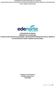 Icon of COMPARACIÓN DE PRECIOS EDENORTE-CCC-CP-2022-0001