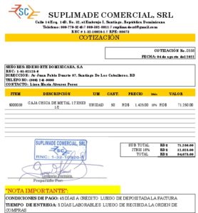 Icon of SUPLIMADE COMERCIAL, SRL
                             Calle 14 Esq.  14D, No. 32, el Embrujo I, Santiago, República Dominicana