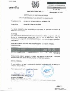 Icon of CERTIFICADO EXISTENCIA DE FONDOS CM-2022-0028