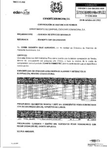 Icon of CERTIFICADO EXISTENCIA DE FONDOS CM-2022-0029