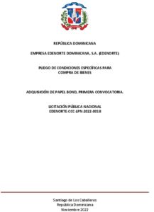 Icon of REPÚBLICA DOMINICANA 
                           
               EMPRESA EDENORTE DOMINICANA, S.A. (EDENORTE)