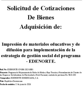 Icon of SDC-EDENORTE-CP-BM-2025-0001 Impresos de materiales educativos y de difusión