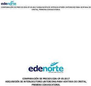 Icon of COMPARACIÓN DE PRECIOS EDN-CP-05-2017 ADQUISICIÓN DE INTERLOCUTORES (INTERCOM) PARA VENTANA DE