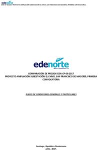 Icon of EDN-CP-08-2017 PROYECTO AMPLIACIÓN SUBESTACIÓN EL CHIVO, SAN FRANCISCO DE MACORÍS, PRIMERA CONVOCATORIA.