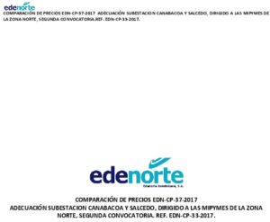Icon of COMPARACIÓN DE PRECIOS EDN-CP-37-2017 ADECUACIÓN SUBESTACION CANABACOA Y SALCEDO, DIRIGIDO A LAS MIPYMES DE