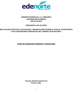 Icon of EDENORTE DOMINICANA, S.A. (EDENORTE) 
                         COMPARACIÓN DE PRECIOS 
                           EDN-CP-46-2017