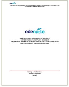 Icon of EDN-LPN-05-2017 ADQUISICIÓN DE MATERIALES, EQUIPOS DE SUBESTACIONES y SUBESTACIÓN MÓVIL PARA