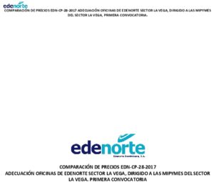 Icon of COMPARACIÓN DE PRECIOS EDN-CP-28-2017 ADECUACIÓN OFICINAS DE EDENORTE SECTOR LA VEGA, DIRIGIDO A LAS MIPYMES