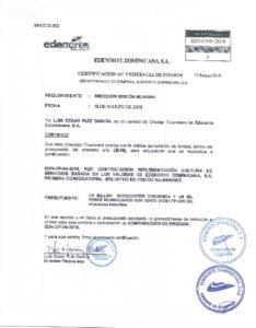 Icon of CERTIFICACIÓN EXISTENCIA DE FONDOS