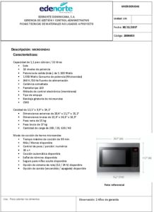 Icon of Empresa Distribuidora de Electricidad del Norte                                                               MICROONDAS