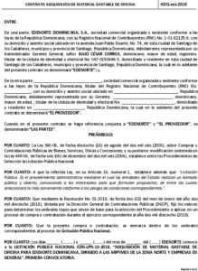 Icon of CONTRATO ADQUISICIÓN DE MATERIAL GASTABLE DE OFICINA             ADQ-xxx-2018