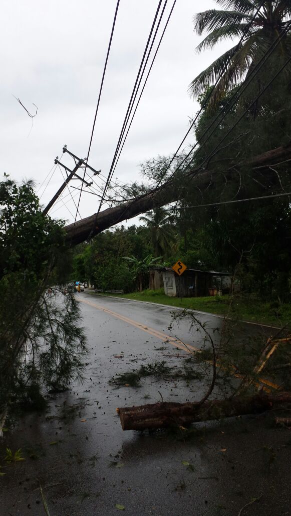 Huracán Irma provoca daños al sistema eléctrico en zonas del Cibao
