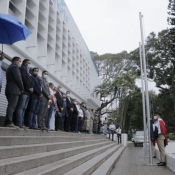 EDENORTE honra padres de la Patria con izamiento de bandera