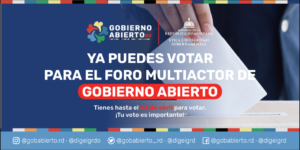 invitación al proceso de votación del Foro Multiactor de Gobierno Abierto